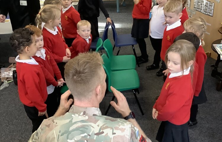 Image of A visit from a solider! 