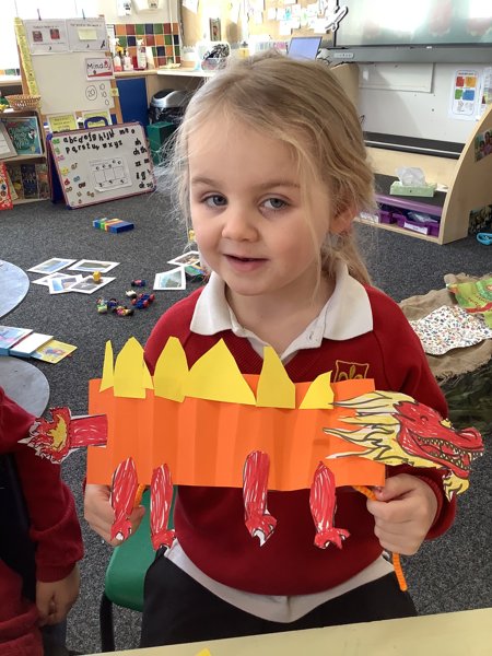Image of Creating dragons for Chinese New Year!