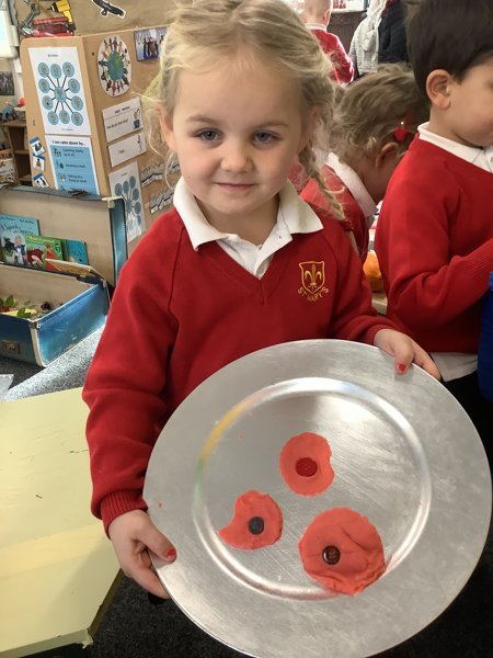 Image of Play dough poppies!